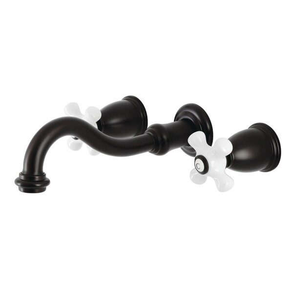 KS3125PX Vintage 2-Handle Wall Mount Bathroom Faucet, Oil Rubbed Bronze